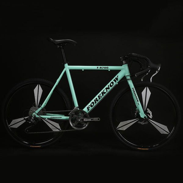 

cycling bicycle road bike one wheel 27 speed bend fixed gear double disc brake solid tire student bikes