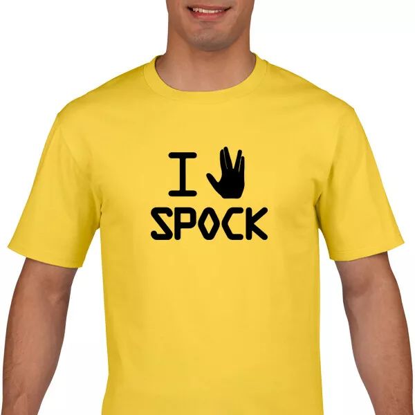 

star trek t shirt - i love spock t shirt - star trek - spock, White;black