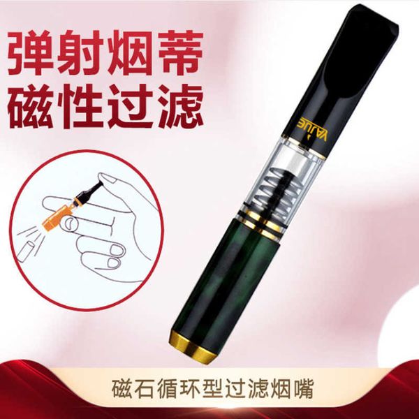 

Yajue magnetic circulating double filter push end device holder jy-037 cigarette set