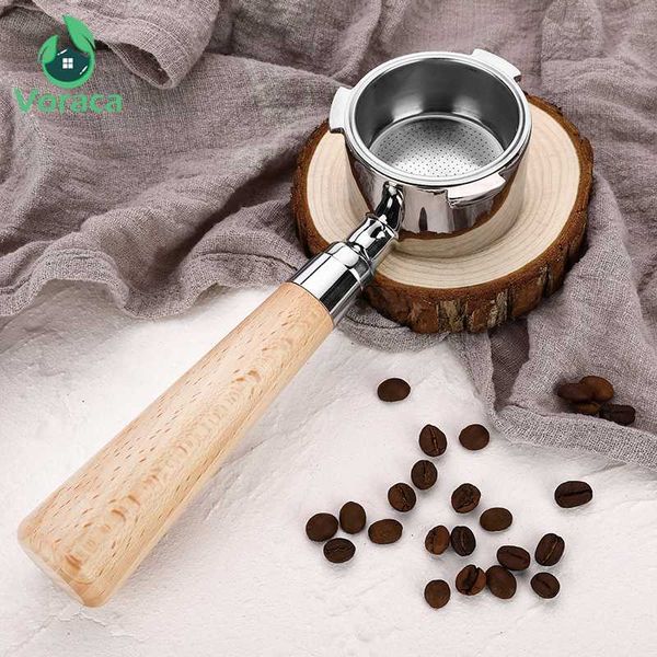 

coffee filters 51mm stainless steel espresso machine bottomless filter holder portafilter branch wooden handle general accessory