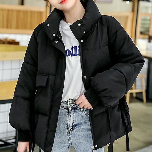 

women's jackets korean style novel winter jacket women stand collar warm coat hooded female oversized outwear parka, Black;brown