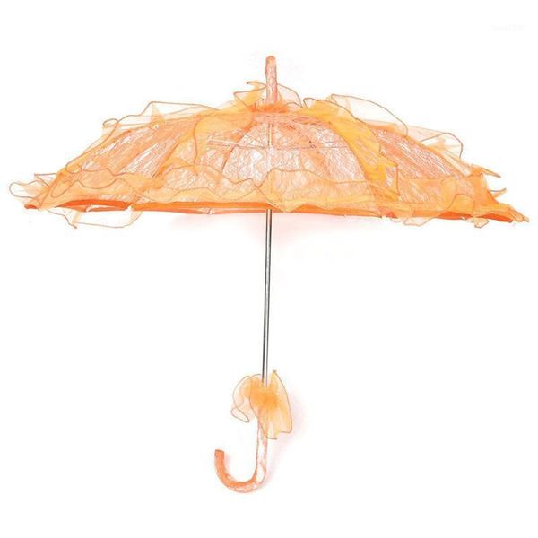 

umbrellas lace parasol wedding flower bride umbrella orange1
