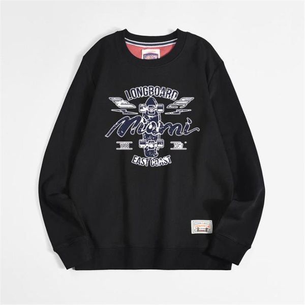 

men's hoodies & sweatshirts autumn fashion mens terry cotton loose fit man sweatshirt vintage hip hop streetwear male pullover comfort, Black
