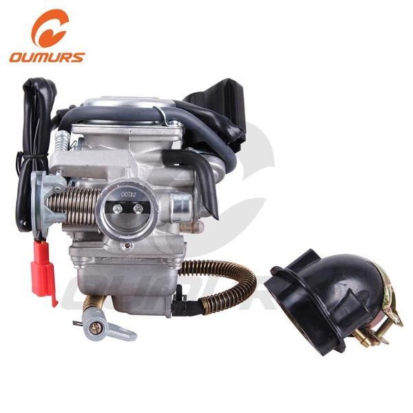

motorcycle carburetor intake manifold kits for gy6 150cc scooter moped go kart roketa sunl baja kazuma jonway carrol tank fuel system