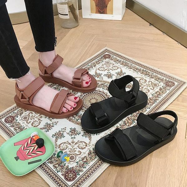 

sandals leosoxs woman summer for women shoes comfort soft casual platform gladiator thick bottom ladies, Black