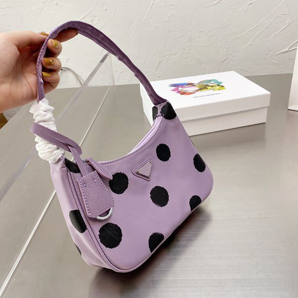 

amazing 2021 brand designer shoulder bags women's re-edition tote nylon leather bag fashion luxury baguette handbag 21*11*5 cm