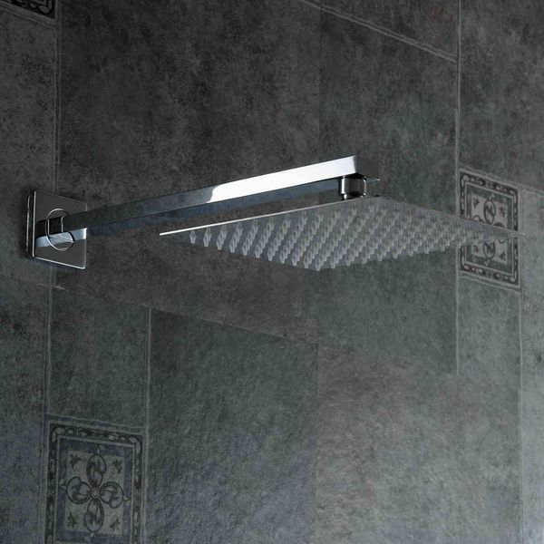 

other faucets, showers & accs stainless steel head with arm wall mounted ultra thin rain heads 35cm o67a