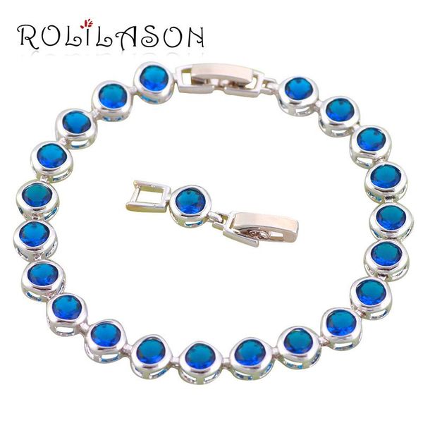 

bedelarmbanden rolilason navy blue silver party anniversary groothandel retail mode-sieraden voor vrouwen huwelijksartikel tb645, Golden;silver