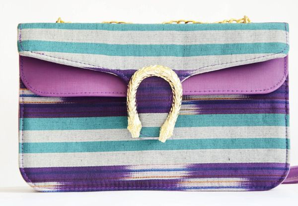 

turkish handcrafted purple kutnu shoulder bag with buckle crossbody multicolor saddle design ethnic evening bags