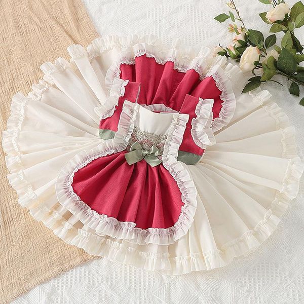 

girl's dresses arrival kids girls lolita style dress, Red;yellow