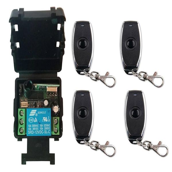 

smart home control dc12v 24v 1ch 1 ch 10a remote light switch relay output radio receiver module +one-button metal garage door/lamp