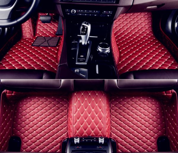 

custom car floor mats for x7 g07 6-seats non-slip mats,black red
