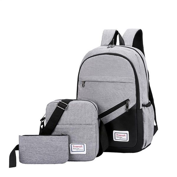 

backpack 3 pc/set anti theft men women casual travel lapschool bags sac a dos homme zaino