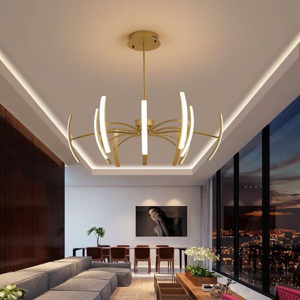 

pendant lamps nordic luxury chandelier led creative fashion atmosphere living room study lamp personality restaurant hall lb82220