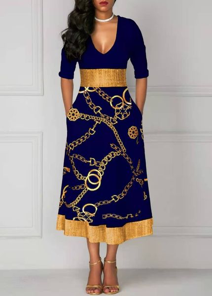 

temperament fashion casual dresses long-sleeved print dress girl 6 colors available, Black;gray