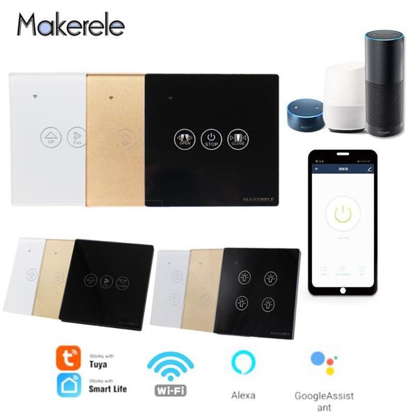 

smart home control life wifi touch switch eu zero / single fire line 10/5/2a 1 way tuya doorbell curtain dimming speed regulate