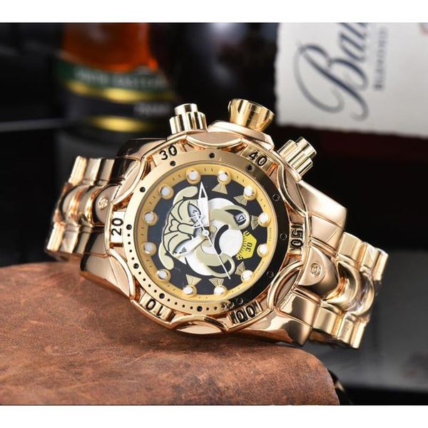 

wristwatches luxury brand joker watch men big size quartz movement waterproof business men's gold wristwatch drop, Slivery;brown