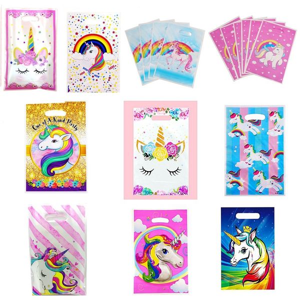 

happy birthday printed gift bags plastic child party loot bags kids favors supplies candy bag