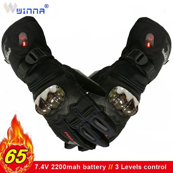 

ski gloves winter 7.4v electric heated motorcycle warm sports cycling battery heating 3 levels control waterproof