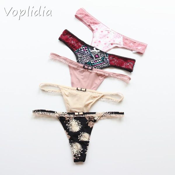 

women's panties 5 pics/lot women thongs female g-strings underwear, Black;pink