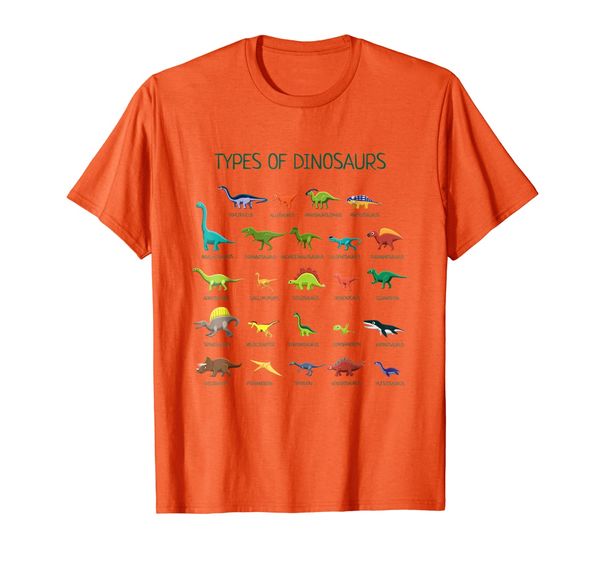 

types of dinosaurs t-shirt cute dinosaur tee, White;black