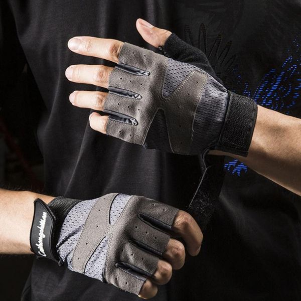 

anti-slip anti-sweat cycling gloves men women half finger breathable anti- bike glove fitness sports h469, Black