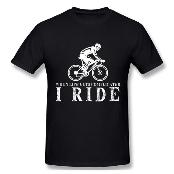 

ride bike biker cyclist bicycle cycling biking gift t shirt man woman men's t-shirts, White;black