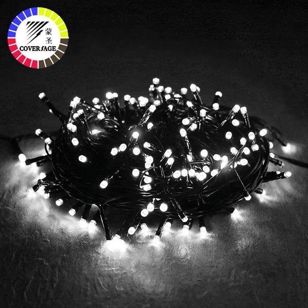 

strings coversage christmas tree 100m led string garland fairy light black line chain home garden party outdoor holiday decoration