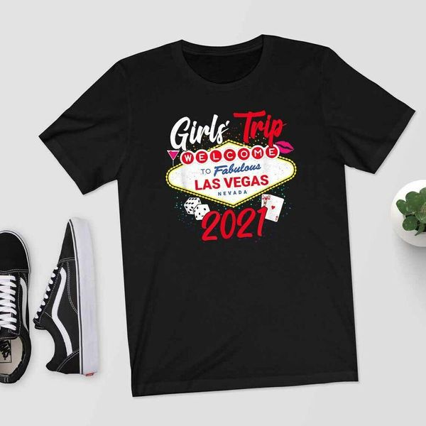 

vegas girls trip party in las vegas girls trip 2021 t-shirt, White;black