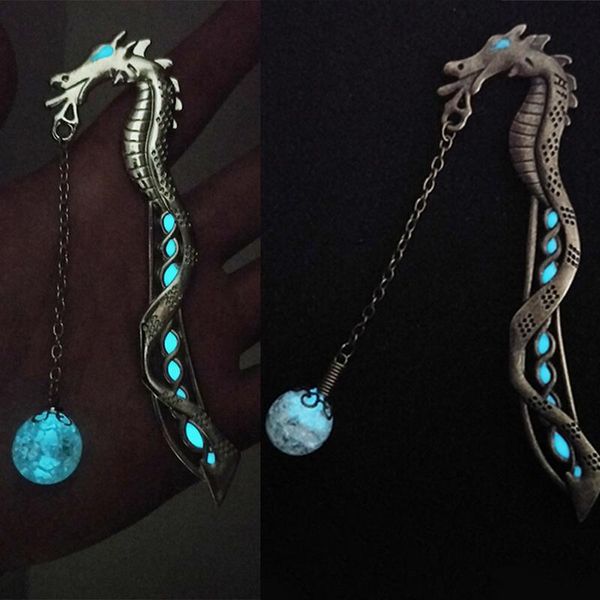 

bookmark 1xluminous night dragon label read maker feather book stationery
