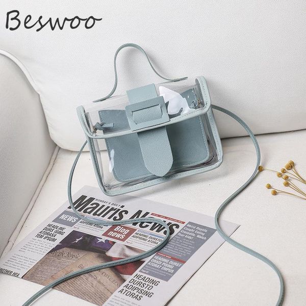 

evening bags shoulder bag women 2021 fashion pvc transparent square sling cool crossbody mobile sweet lady handbags women's