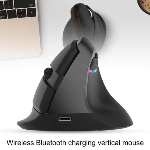 

mice delux m618mini wireless mouse dual-mode rechargeable 2.4ghz ergonomic vertical bluetooth for computer