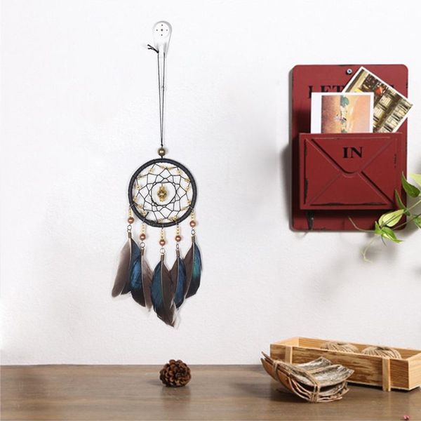 

decorative objects & figurines vintage feather dreamcatcher pendant handmade crafts hanging decoration for room wedding adornemnt handicraft