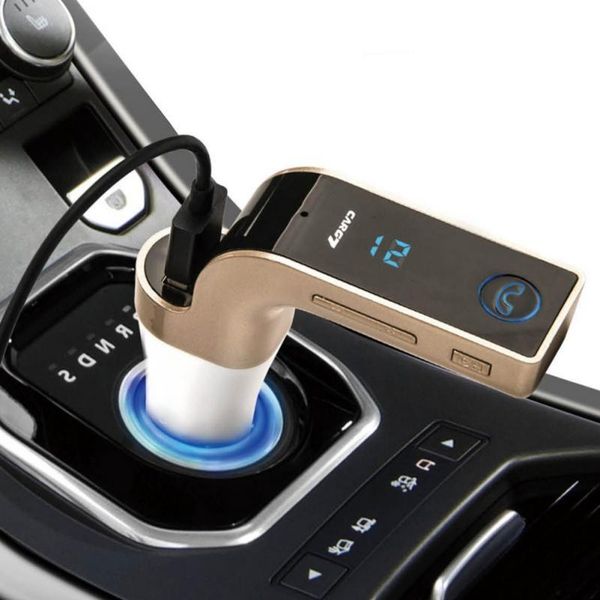 

car wireless bluetooth mp3 fm transmitter modulator 2.1a support hands-g7 with usb