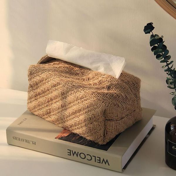 

tissue boxes & napkins cotton linen bag rustic pumping box woven deskstorage decorative organizing for bedroom living room washroom
