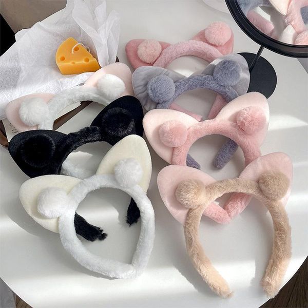 

Hair Clips & Barrettes Cute Face Wash Headband Female Bundle Hairpin Korean Ear Headdress, Golden;silver