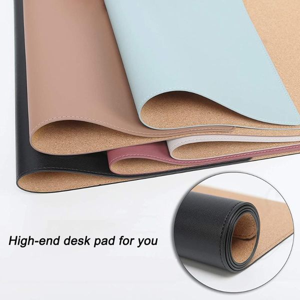 

mouse pads & wrist rests double-sided pad ecofriendly cork pu leather desk mat waterproof dustproof wide application for home office game
