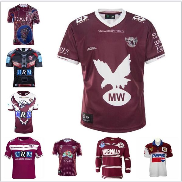 

2021 manly warringah sea eagles 20 21 indigenous super rugby jersey australia nrl league retro, Black;gray