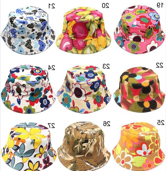

30 color flower fisherman leisure basin children's sun hat, Yellow