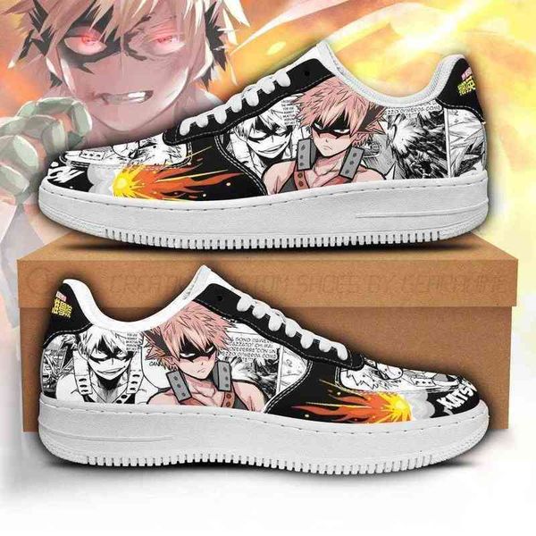 

custom shoes sneakers katsuki bakugou custom my hero academia anime shoes fan gift