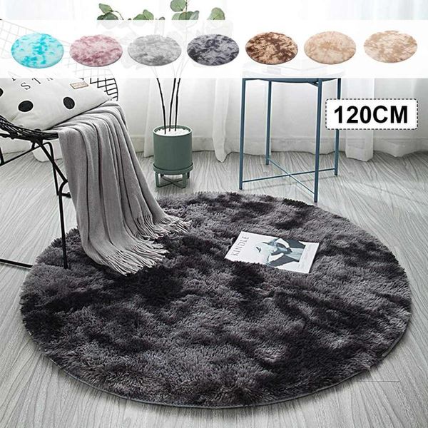 

carpets 120cm fluffy round rug for living room decor faux fur rugs kids long plush bedroom shaggy area modern
