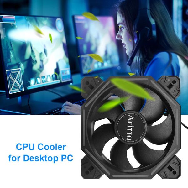 

fans & coolings 120mm 6/4 pin cooling cpu cooler fan for pc computer case 12v quiet ventilador silent radiator chassis replacement