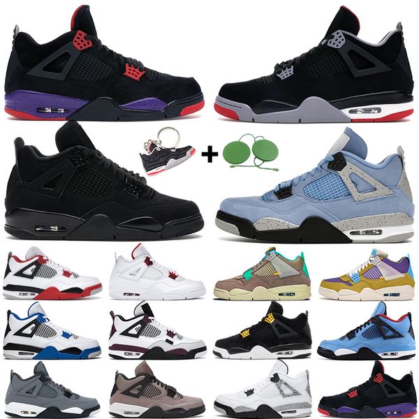 

men women basketball shoes 4 4s desert moss university blue white oreo taupe haze black cat bred noir toro bravo mens trainers sports sneake