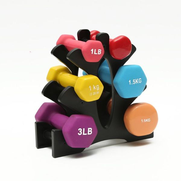 

dumbbell rack stand 3 tier dumbbells hand weights sets holds 30 pounds sports fitness equipment accessories