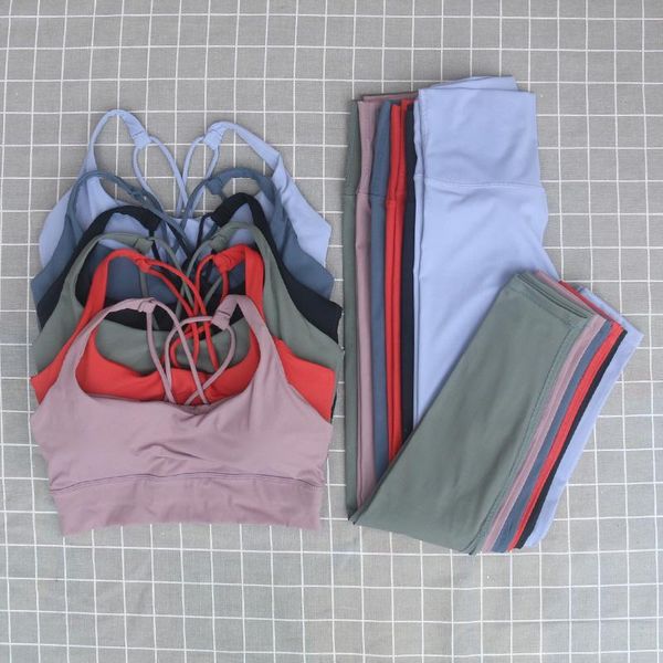 

yoga outfit naked-feel set leggings women fitness suit for clothes high waist gym workout sportswear sports clothing
