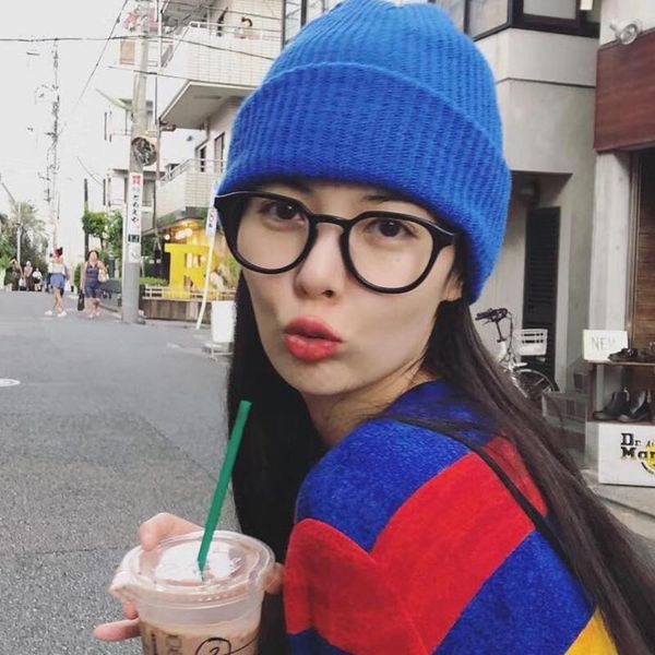 

sunglasses japan anti-blue glasses frame women fashion plain men eyewear cute decorative computer, White;black