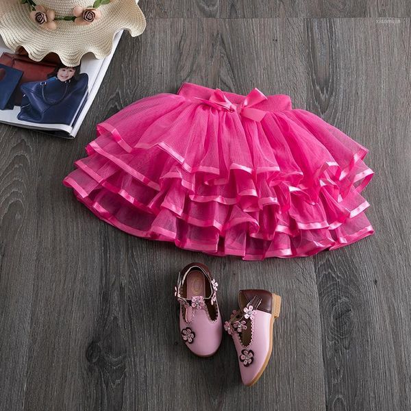 

baby girl clothes tutu skirts kids birthday clothing dancing solid tulle children's for 2 to 8 t girls skirt, Blue