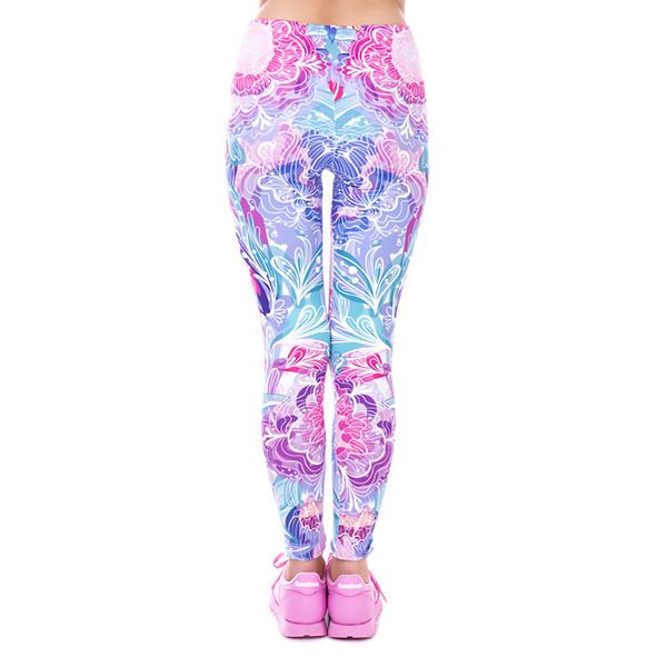 

leggings fashion zohra digital printing hip lift slim women's yoga pants, Black