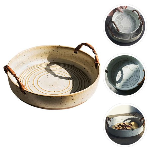 

dishes & plates crude pottery bread basket multi-functional sturdy
