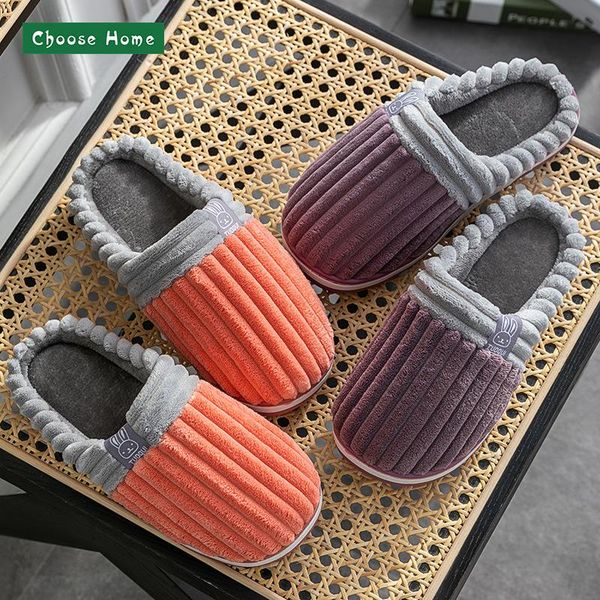 

winter slippers women comfort soft warm shoes indoor slipper men, Black